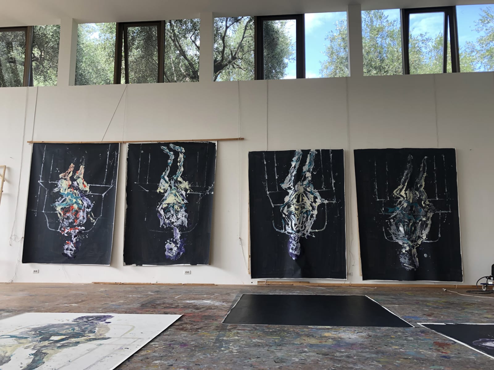 στο στούντιο του Georg Baselitz
