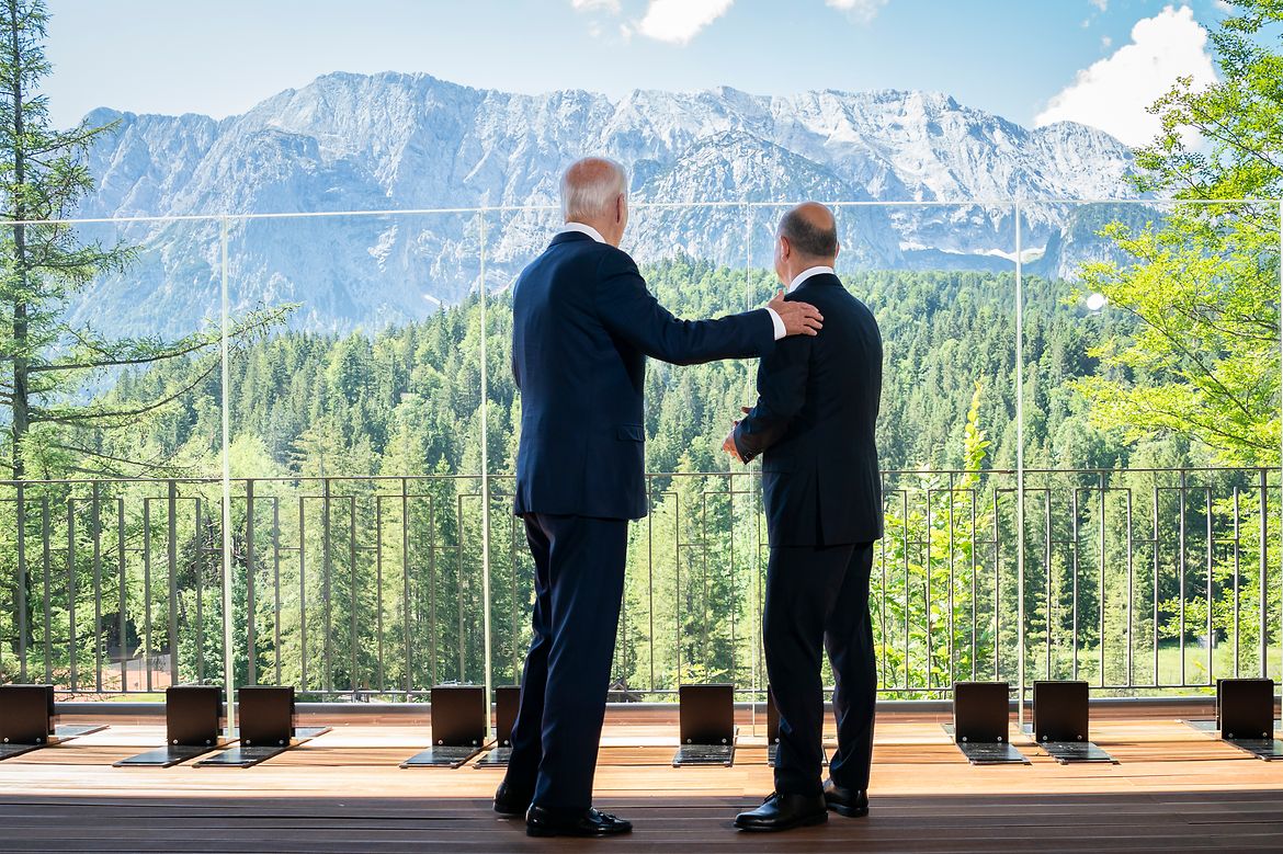 J. Biden - O. Scholz σε διμερή συνάντηση κατά τη διάρκεια της Συνόδου / bundesregierung.de 