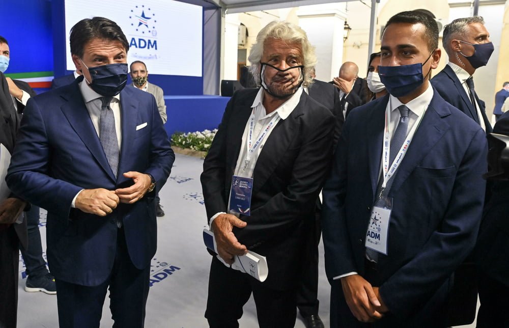 G. Conte, B. Grillo, L. Di Maio / Σεπτέμβριος 2020, ansa.it 