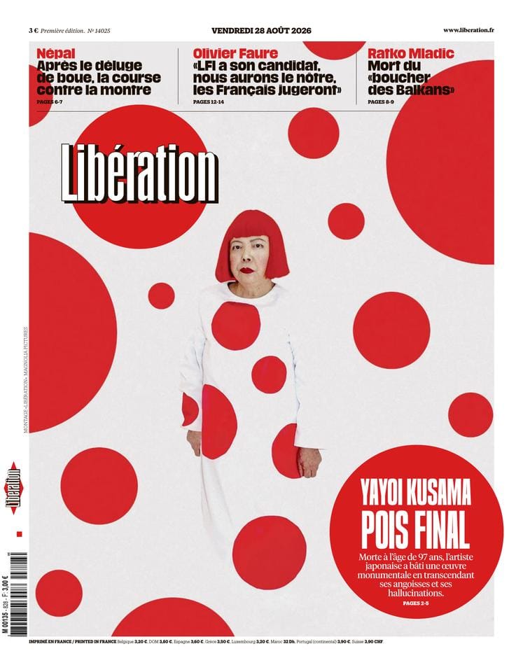 πρωτοσέλιδο της Libération (28.08)