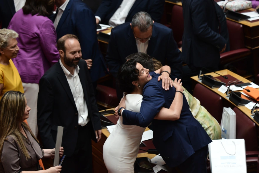 ο Αλέξης Τσίπρας με τη βουλευτή Τρικάλων, Μαρίνα Κοντοτόλη