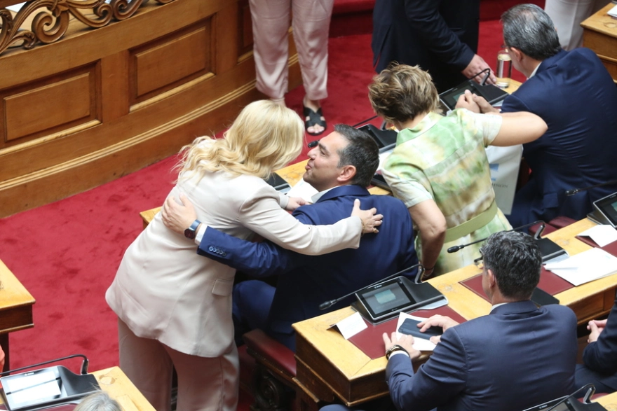 ο Αλέξης Τσίπρας με τη Ραλλία Χρηστίδου