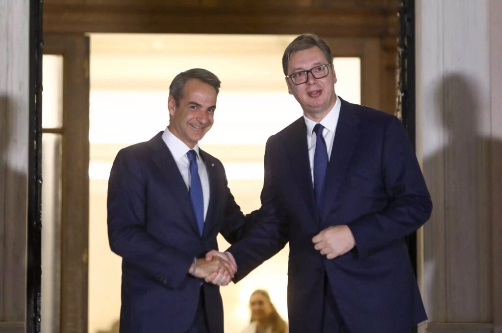 με τον πρόεδρο της Σερβίας Aleksandar Vučić / intime