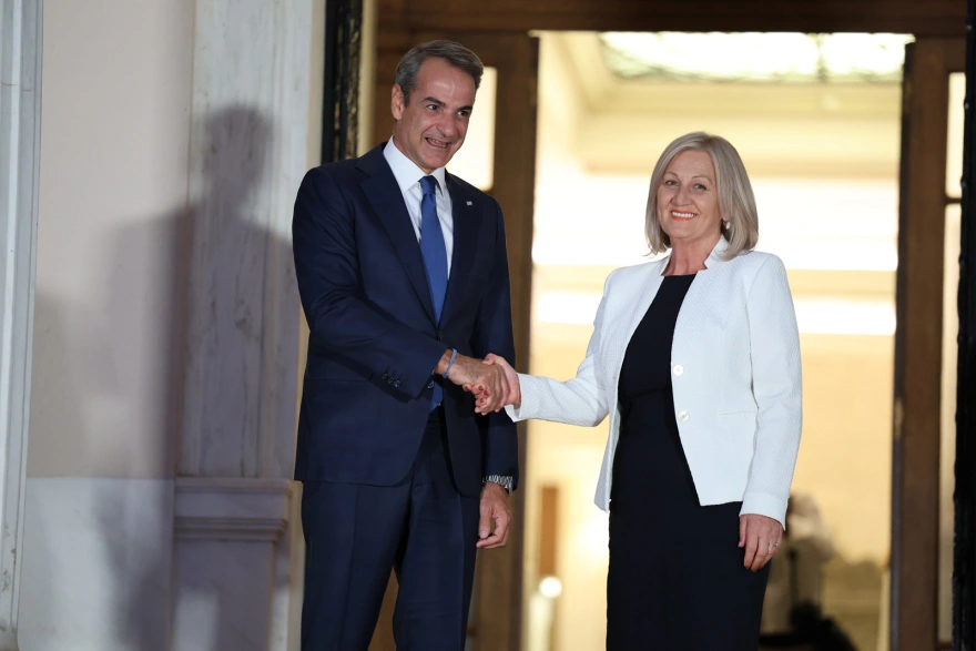 με την πρόεδρο του υπουργικού συμβουλίου της Βοσνίας - Ερζεγοβίνης Borjana Krišto