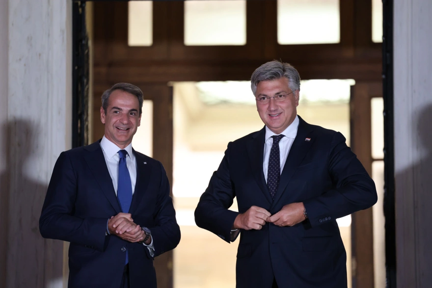 με τον πρωθυπουργό της Κροατίας Andrej Plenković