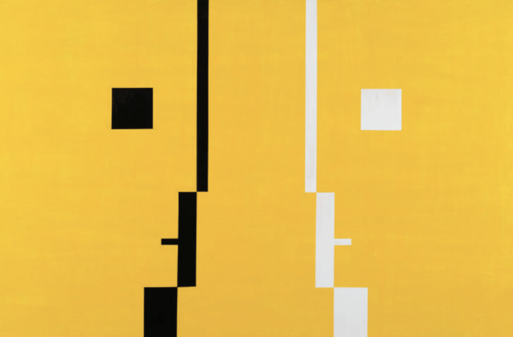 το έργο του David Diao, Συζήτηση (Conversation), 2018 - περιλαμβανόταν στις εκθέσεις 100 χρόνια Bauhaus (1919 - 2019): Ουτοπία σε κρίση