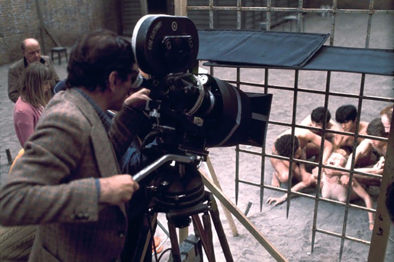 ο Pier Paolo Pasolini στα γυρίσματα του Salò, 120 Ημέρες στα Σόδομα