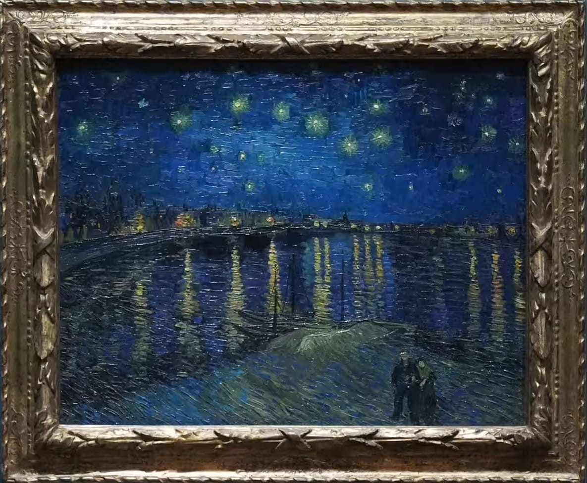 Έναστρη Νύχτα πάνω από τον Ροδανό ποταμό (Starry Night over the Rhône, 1888) / Lucy North, PA